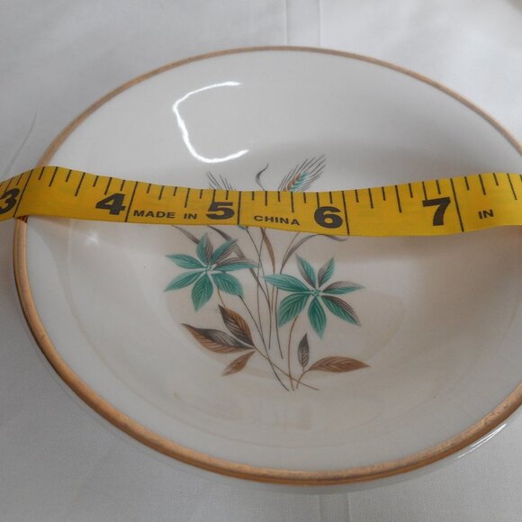 Lot of 6 Vintage Berry Small Bowls Teal Grey Wheat - Picture 5 of 5